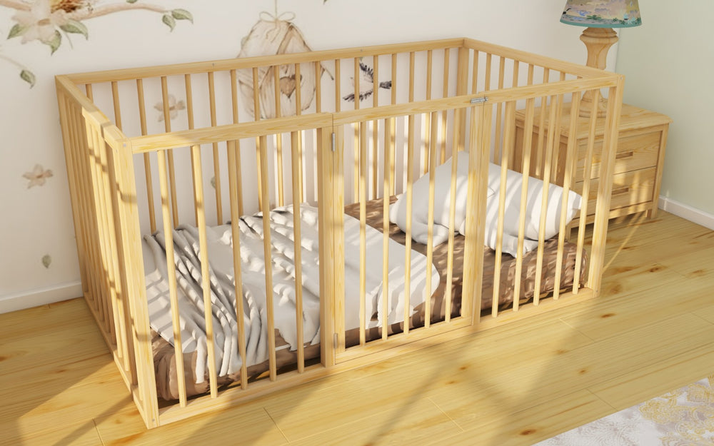 Montessori Wooden Loft Bed for Autistic Children, Playpen