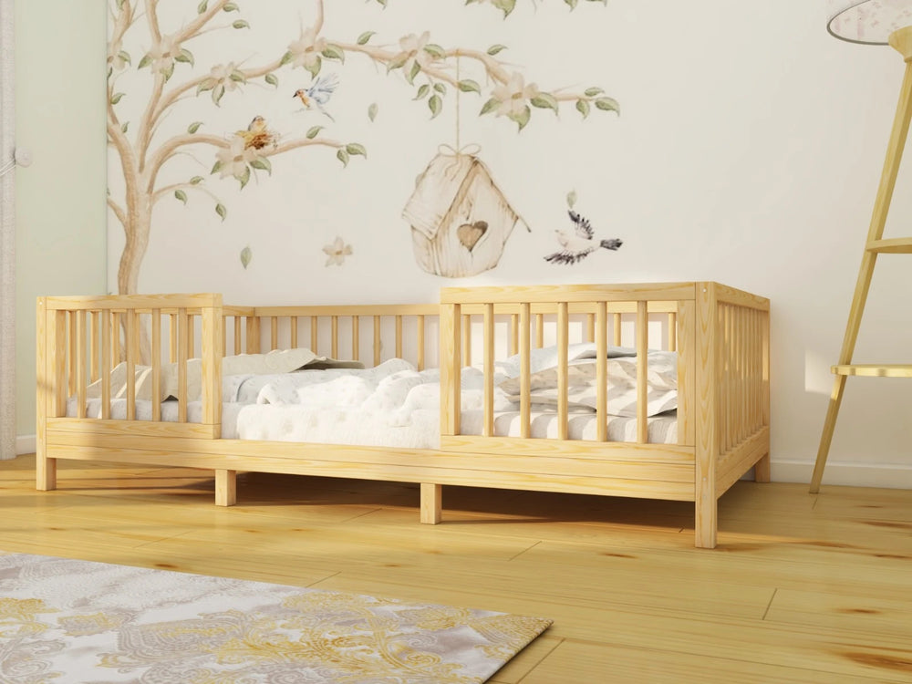 Toddler Floor Bed with Removable Safety Rails