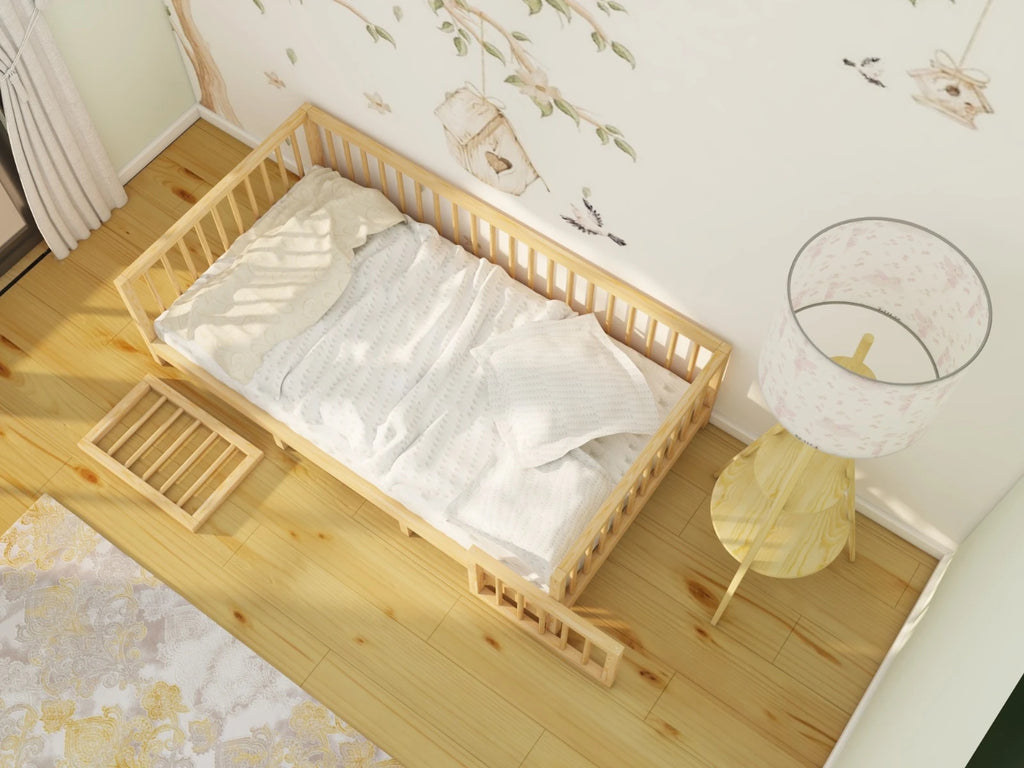 Toddler Floor Bed with Removable Safety Rails